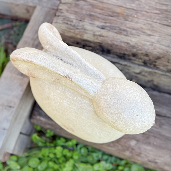 Distressed Bunny Statues, Set of 2