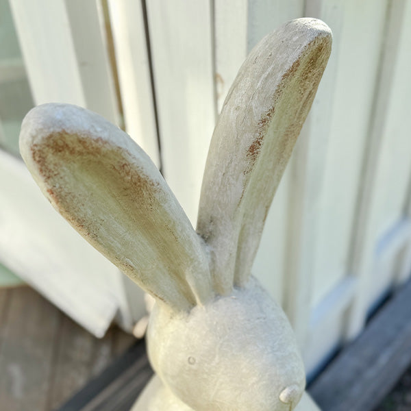 Distressed Bunny Statues, Set of 2