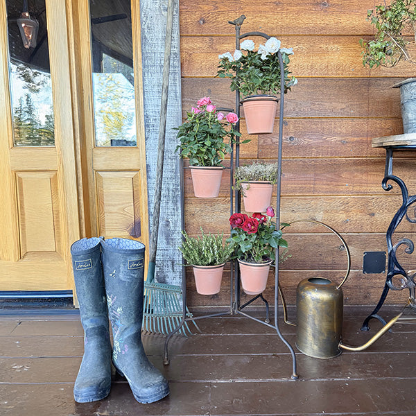 6 Pot Terra Cotta Plant Rack