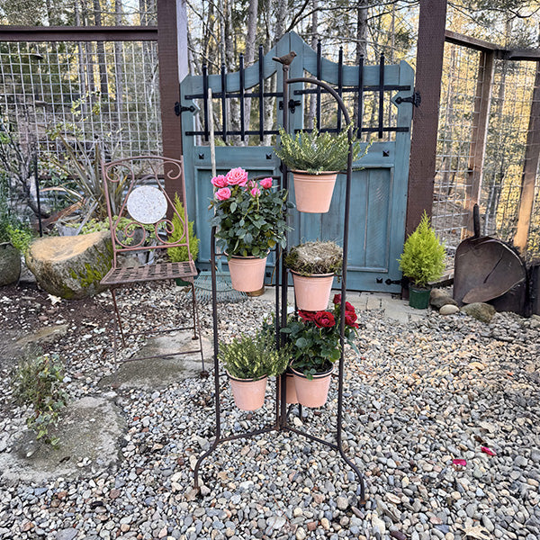 6 Pot Terra Cotta Plant Rack