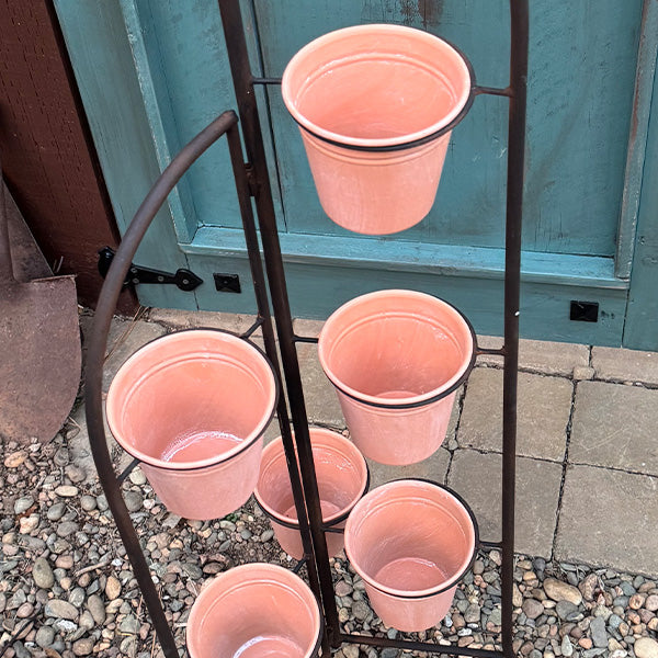 6 Pot Terra Cotta Plant Rack