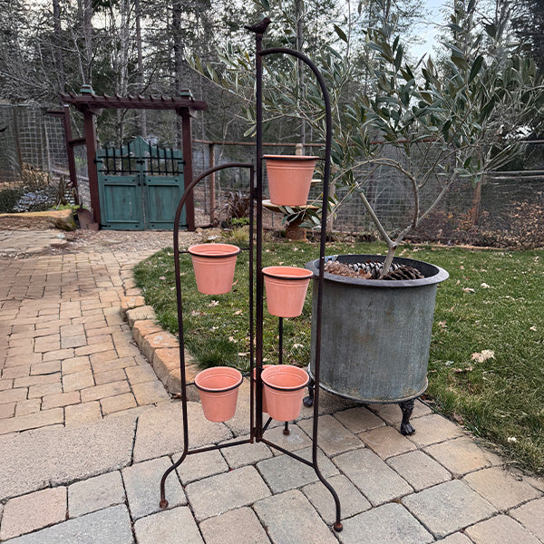 6 Pot Terra Cotta Plant Rack