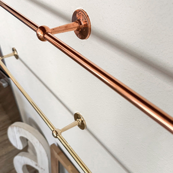 Antique Inspired Hanging Pot Rack Rail, Choose Your Style