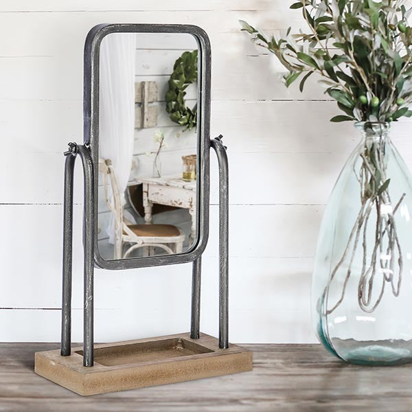 Rectangle Tabletop Mirror with Tray