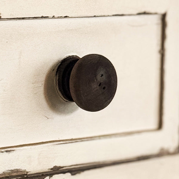 Distressed Table Top Wood Riser with Drawer