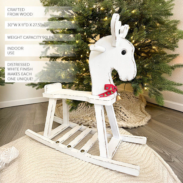 Distressed Wood Rocking Horse