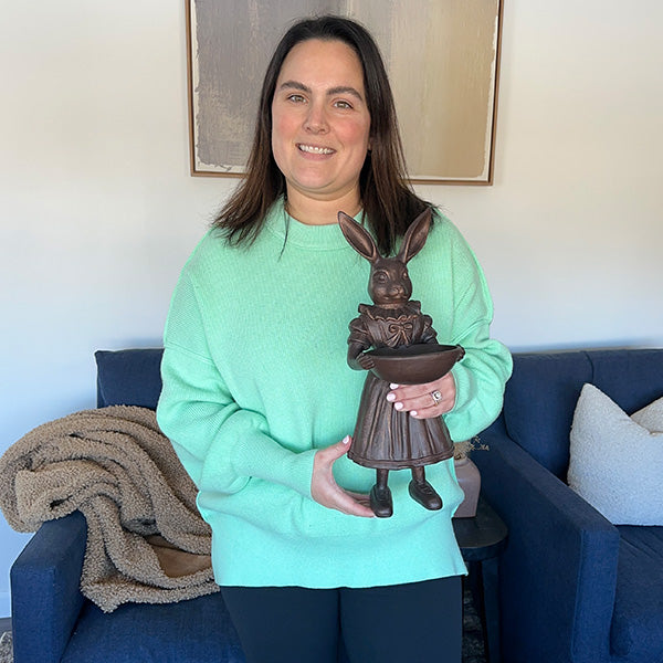 Royal Bunny Bronze Bowl, Choose Your Style | Dapper Critters Collection