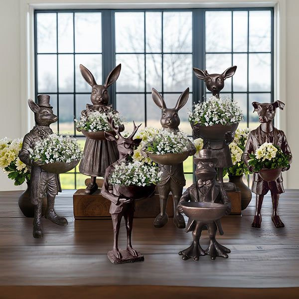 Royal Bunny Bronze Bowl, Choose Your Style | Dapper Critters Collection