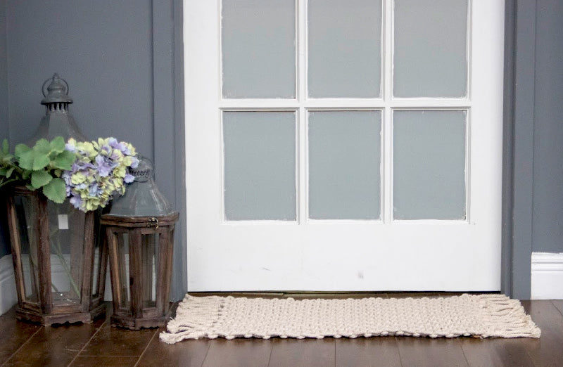 Hand Knotted Ivory Rug