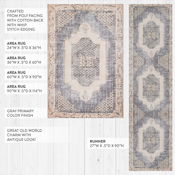 Distressed Farmhouse Area Rug, Choose Your Style