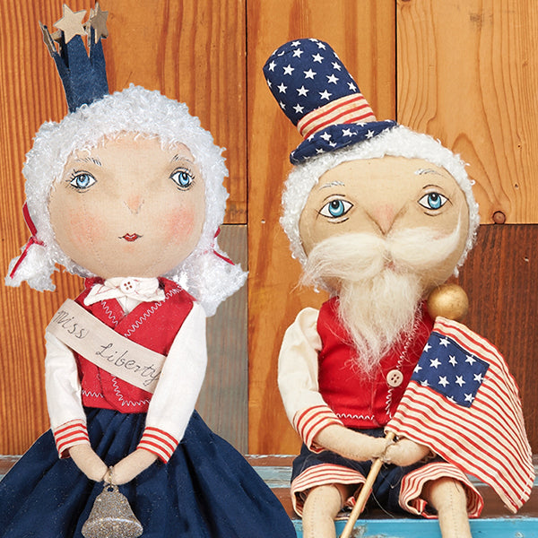 Handcrafted Samuel Liberty and Little Miss Liberty, Pick Your Style