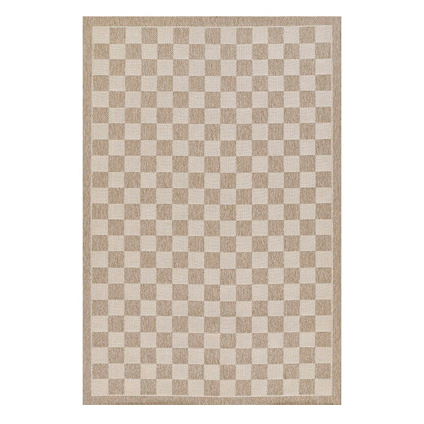 Grey/Beige Checkered Rugs, Pick Your Size