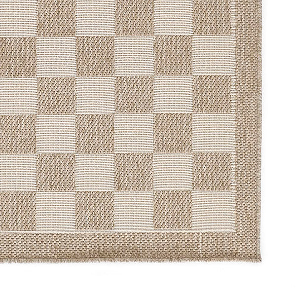 Grey/Beige Checkered Rugs, Pick Your Size