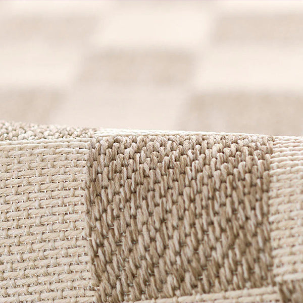 Grey/Beige Checkered Rugs, Pick Your Size