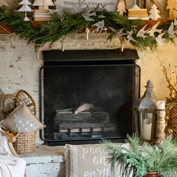 Iron Black Fireplace Screen