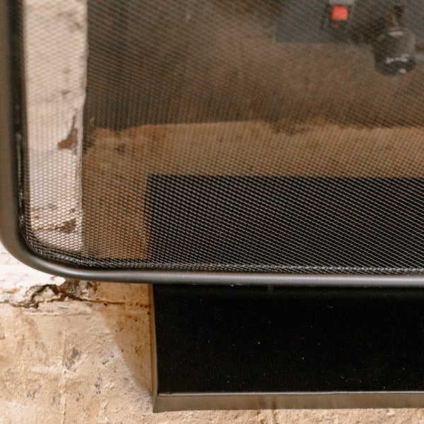 Iron Black Fireplace Screen