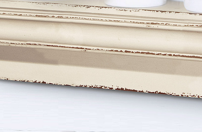 24 in White Distressed Wall Shelf