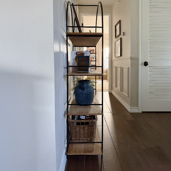 Four Layer Open Display Wood Shelf