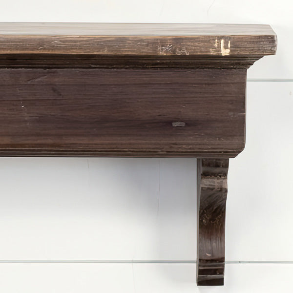 Rustic Wall Mounted Wood Wall Shelf