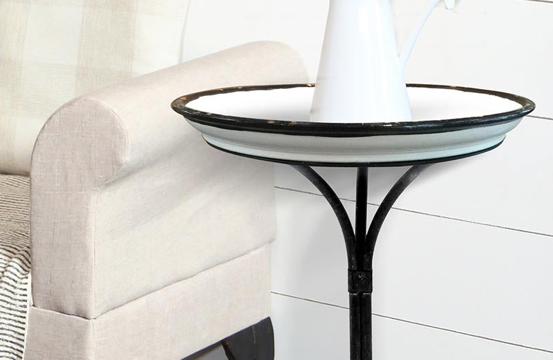 French Enamel Top Table