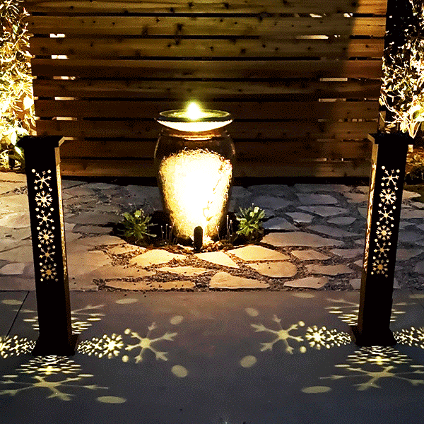 Interchange-a-glow Series: Snowflake Pattern Light Pillars