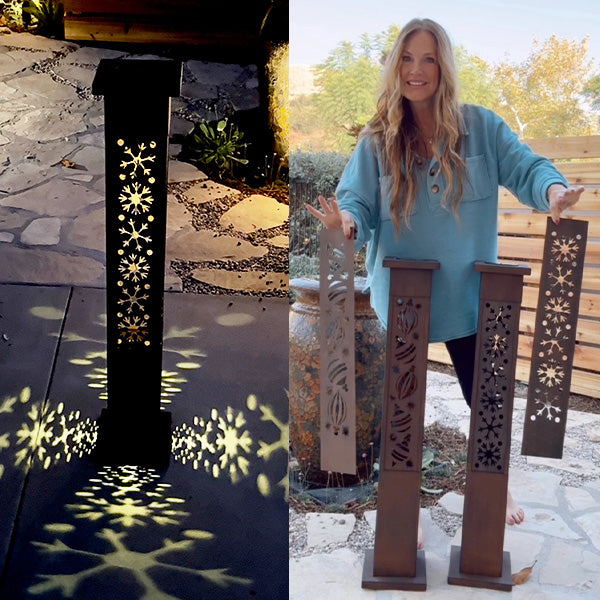 Interchange-a-glow Series: Snowflake Pattern Light Pillars