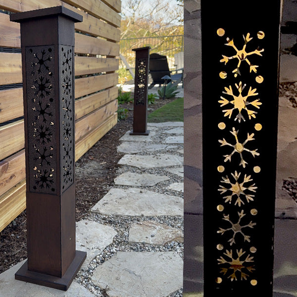 Interchange-a-glow Series: Snowflake Pattern Light Pillars