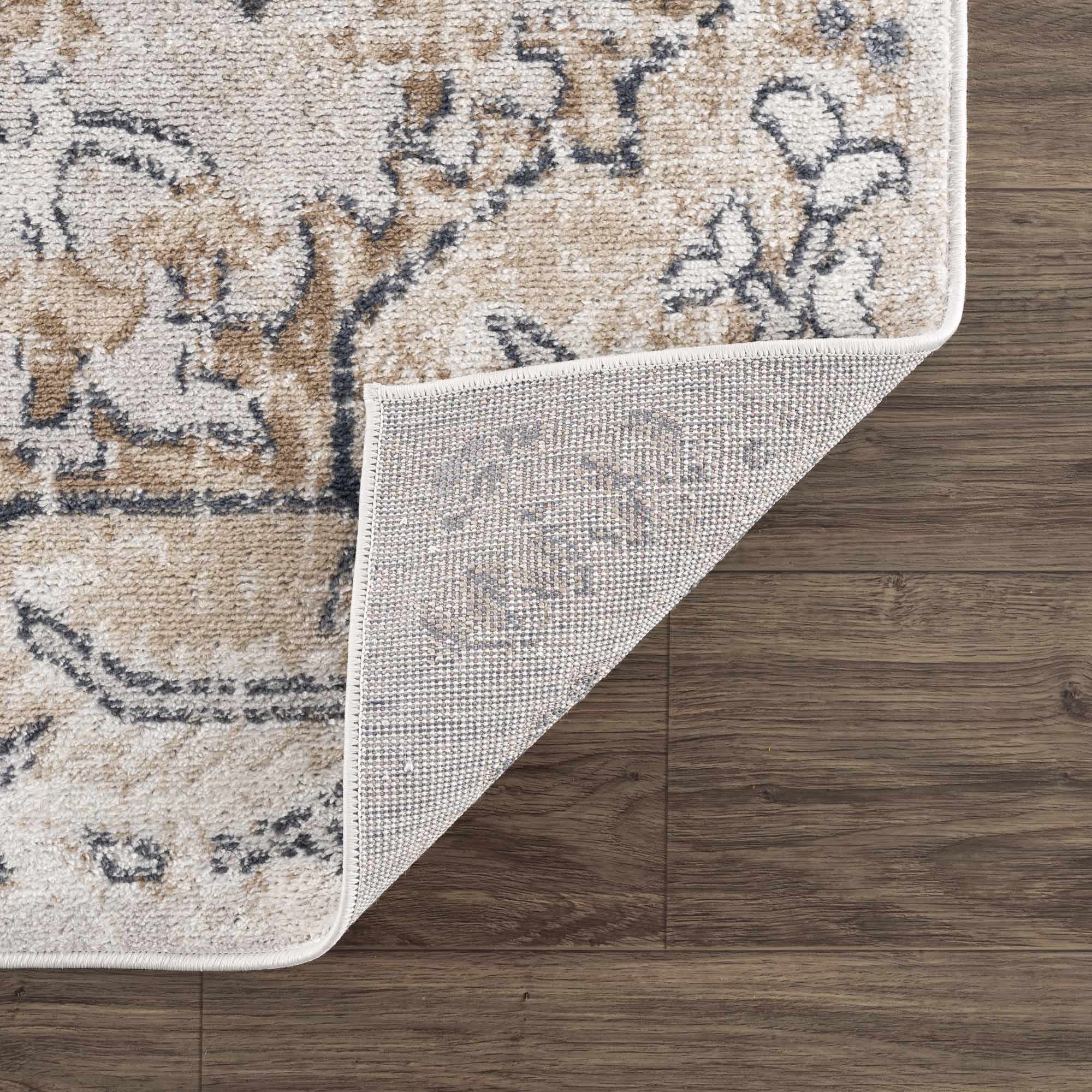 Cream Distressed Area Rug