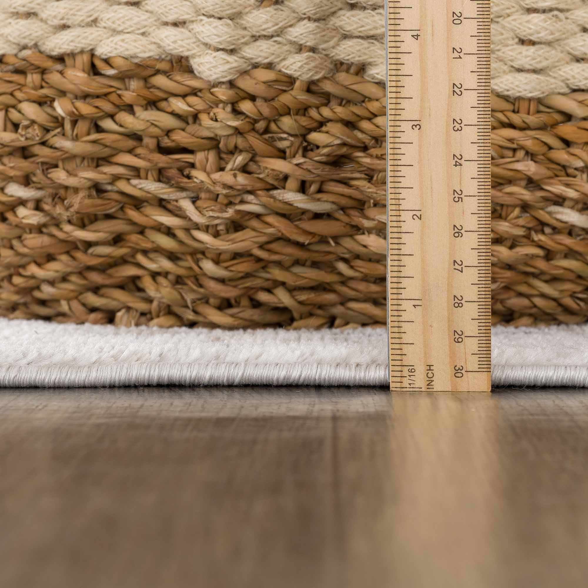 Cream Distressed Area Rug