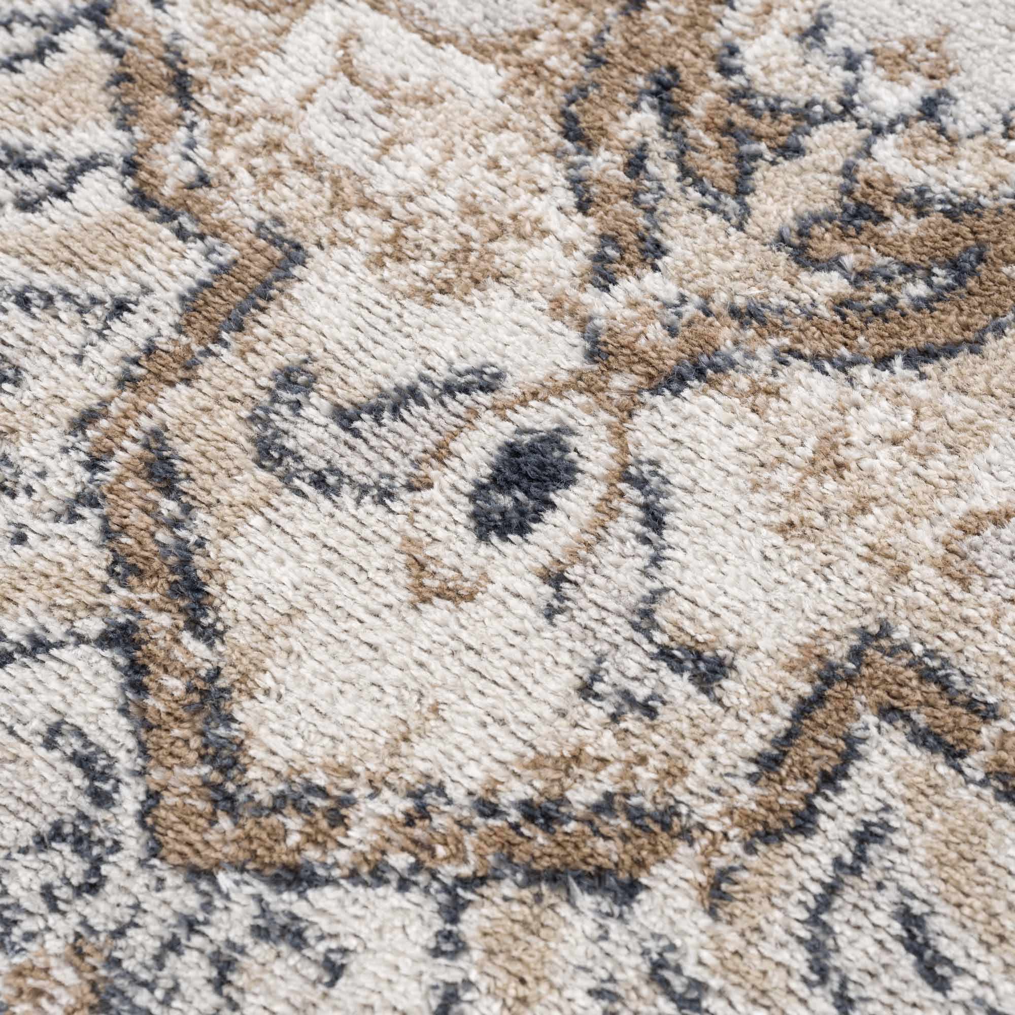 Cream Distressed Area Rug