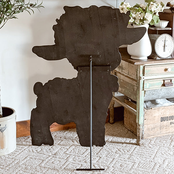 Easter Animal Outdoor Wooden Yard Signs on Metal Stands, Choose Your Style