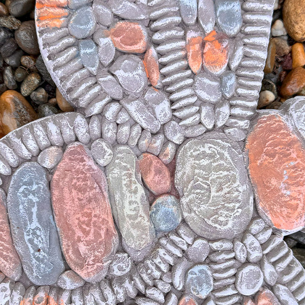 Butterfly and Bee Mosaic Style Stepping Stones, Set of Two