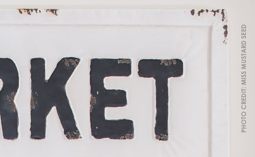 *LONG* Embossed Super Market Sign