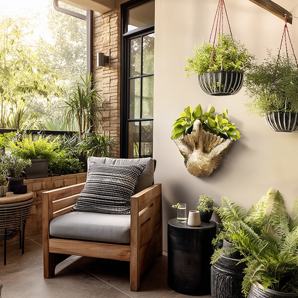 Large Distressed Outdoor Swan Planter