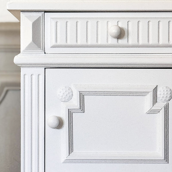 Ornate White Wooden Side Table