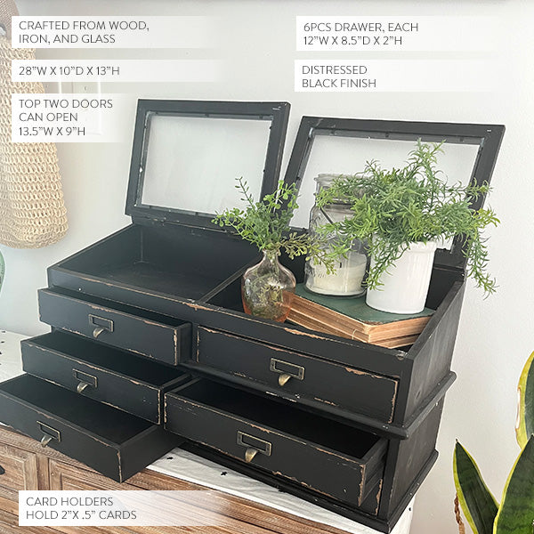 Large Wooden Apothecary Chest