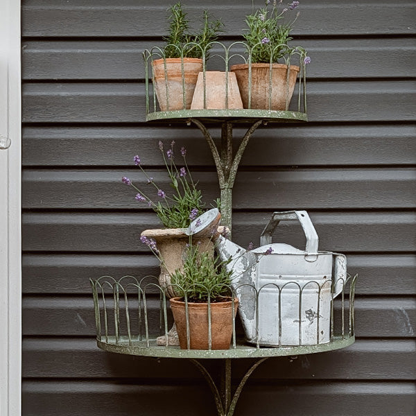 71 Inch Iron Conservatory Tiered Shelf