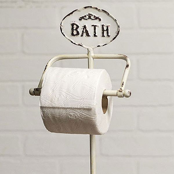 Distressed Vintage Bath Tissue Stand