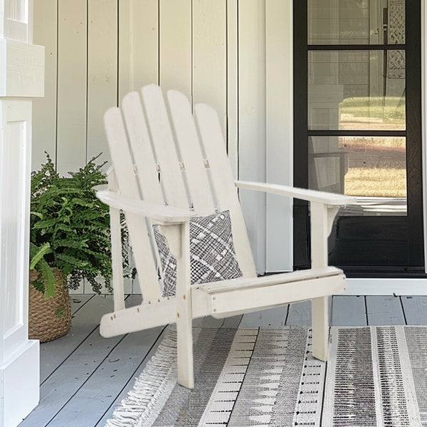 White Wooden Adirondack Chair
