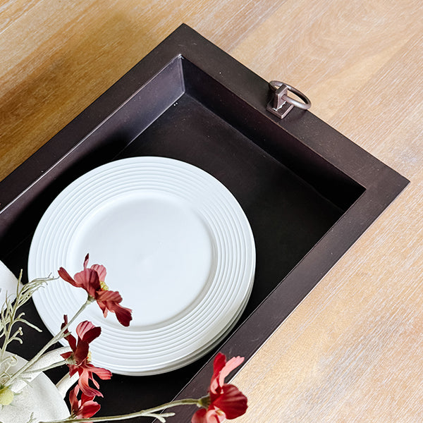 Oversized Bronze Finish Iron Tray