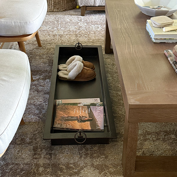 Oversized Bronze Finish Iron Tray