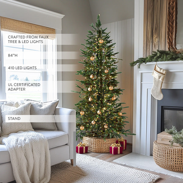 7 Foot Pre-lit LED Lifelike Christmas Tree