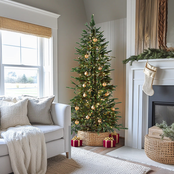 7 Foot Pre-lit LED Lifelike Christmas Tree