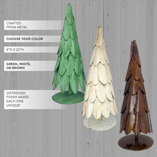 22 Inch Metal Christmas Trees, Choose Your Color