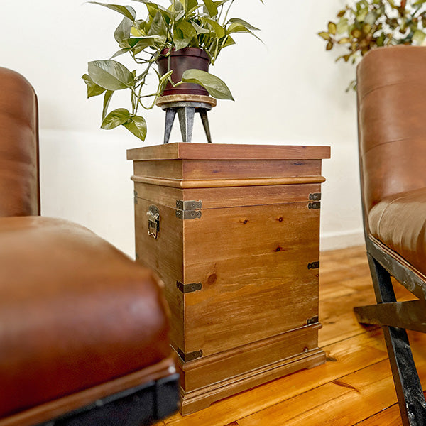 Wooden Trunk End Table