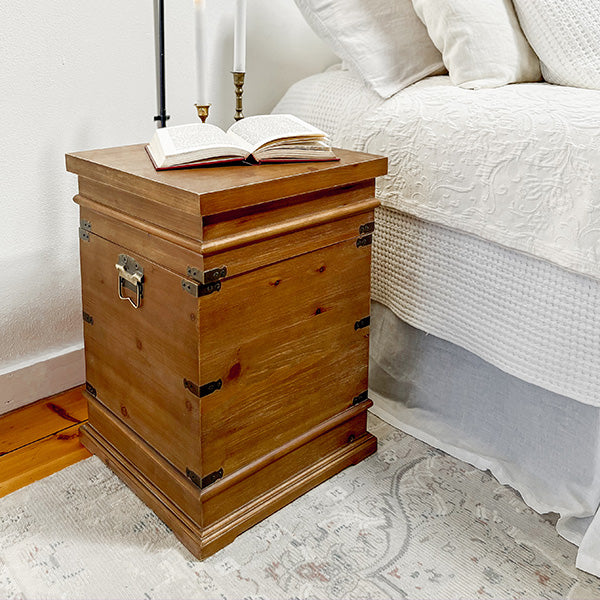 Wooden Trunk End Table