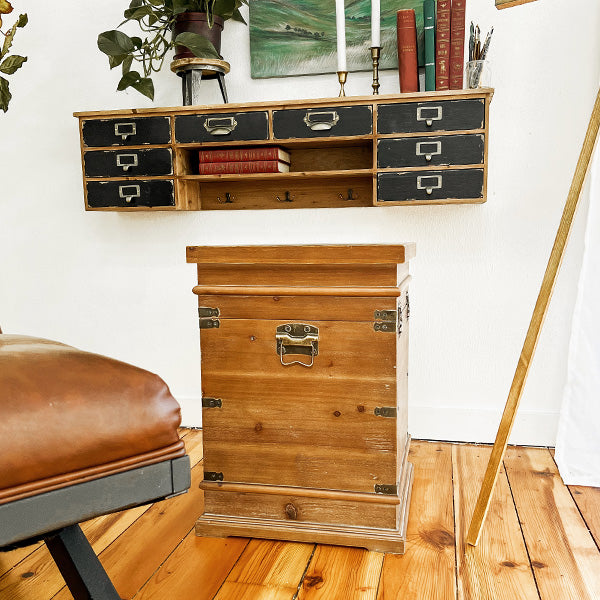 Wooden Trunk End Table