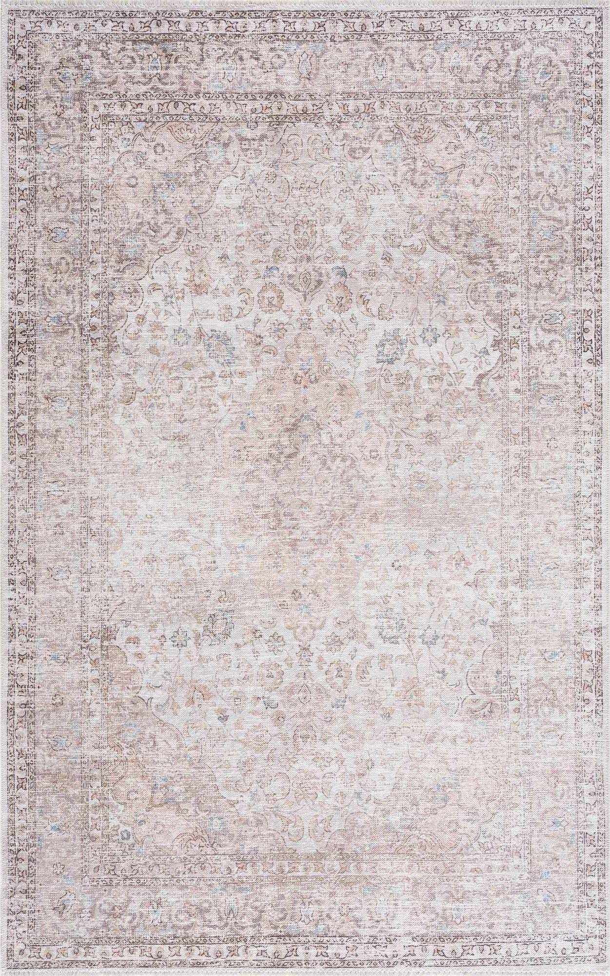 Vintage Cream Washable Area Rug