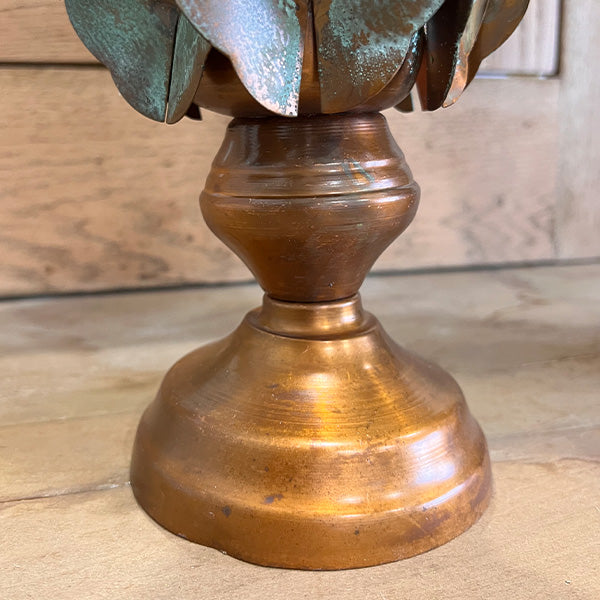 Copper Patina Cascade Vases, Set of Two