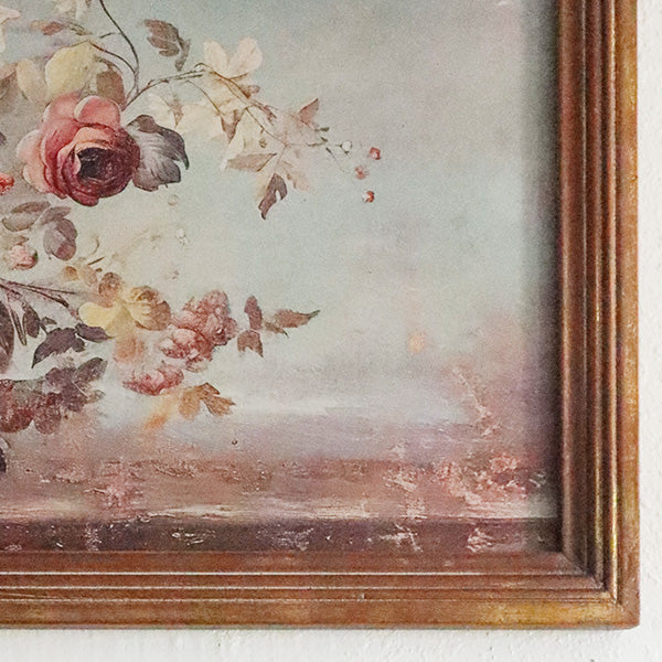 Vintage Inspired Floral Framed Wall Art, Set of 2